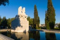 The Praca do Imperio in Lisbon, Portugal. Royalty Free Stock Photo