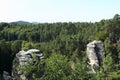 Prachov Rocks with Trosky Castle behind