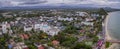 prachuap khiri khan - june24,2016 : aerial view of prachuap khiri khan province one of southern town in thailand ,prachuap is