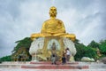 Kiti Sirichai Budda Image is located in front of the Phra Mahathat Chedi Phakdee Prakat Royalty Free Stock Photo