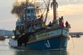 PRACHUAP KHIRI KHAN THAILAND - MARCH 29,2017 : thai fishery boat