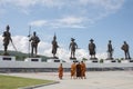 PRACHUAPKHIRIKHAN THAILAND - OCT25,2017 : thai monk looking to g
