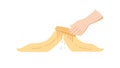 Hands Wringing Water from a Towel, Cleaning, Laundry Task, vector design Generative AI Royalty Free Stock Photo