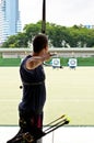 Practice archery, sport of the Thai national team