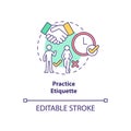 Practice etiquette concept icon Royalty Free Stock Photo