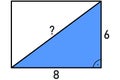A practice example for calculating the diagonal of a rectangle Royalty Free Stock Photo