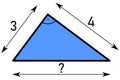 A practice example for calculating the prefix of a right-angled triangle Royalty Free Stock Photo