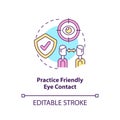 Practice friendly eye contact concept icon Royalty Free Stock Photo