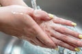 The Practice good hygiene. To wash the hands. Coronavirus disease COVID-19 is dangerous Royalty Free Stock Photo