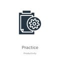 Practice icon vector. Trendy flat practice icon from productivity collection isolated on white background. Vector illustration can