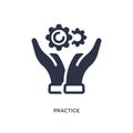 practice icon on white background. Simple element illustration from productivity concept