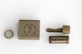 Practice lock for lockpicking and locksmiths dissasembled