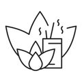 Practice relaxation skills black line icon. Effective way to combat stress. Methods that help a person to relax. Pictogram for web