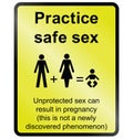 Practice Safe Sex Information Sign