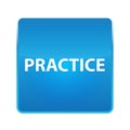 Practice shiny blue square button Royalty Free Stock Photo
