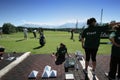 Practice staff in Crans-montana golf Masters