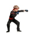Practicing little boy martial arts Royalty Free Stock Photo