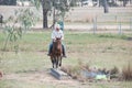 Practicing in progress at a Horsemanship Event Royalty Free Stock Photo