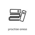 practise areas icon. Trendy modern flat linear vector practise a