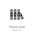 Practise areas icon vector. Trendy flat practise areas icon from law and justice collection isolated on white background. Vector