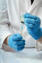 Doctor preparing medication for the vaccination campaign