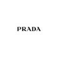 Prada logo editorial illustrative on white background