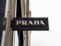 Prada Logo Sign on a Store Building