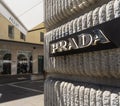 Prada luxury brand store in Padua, Italy