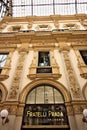 Prada shop at the Galleria Vittorio Emanuele II in Milan Royalty Free Stock Photo