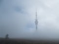 Praded antena tower in Jeseniky czechia mountains Royalty Free Stock Photo