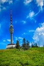 Praded tower in Jeseniky mountains Royalty Free Stock Photo