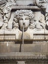 Pradier fountain architecture detail, NÃÂ®mes, France Royalty Free Stock Photo