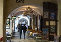 Prague, Arcades at Malostranske namesti