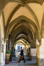 Prague, Arcades at Malostranske namesti