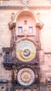 Prague astronomical clock, aka Orloj, on Old Town Hall Tower, Old Town Square, Prague, Czech Republic Royalty Free Stock Photo