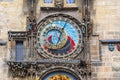 Prague astronomical clock on City Hall tower, Czech Republic Royalty Free Stock Photo