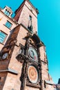 Prague Astronomical Clock, medieval astronomical clock, Old Town City Hall in the Old Town Square, Prague, Czech