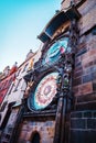 Prague Astronomical Clock, medieval astronomical clock, Old Town City Hall in the Old Town Square, Prague, Czech