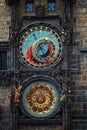 Prague astronomical clock in Old square Royalty Free Stock Photo