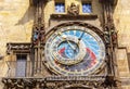 Prague astronomical clock Orloj on City Hall tower, Czech Republic Royalty Free Stock Photo