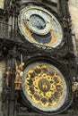 Prague astronomical clock Prague orloj, Old Town Hall Tower. Royalty Free Stock Photo