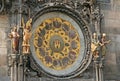 Prague Astronomical Clock (Prague Orloj) on the wall of Old Town City Hall, Prague, Czech Republic Royalty Free Stock Photo