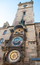 Prague Astronomical Clock on the tower at Old Town Square, Czech Republic Royalty Free Stock Photo