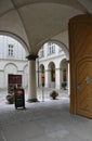 Prague,august 29:Arcade Pathwalk in Old Town of Prague,Czech Republic Royalty Free Stock Photo