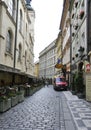 Prague,august 29:Old Town Street in Prague,Czech Republic Royalty Free Stock Photo