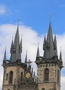 Prague Bell towers of Church of Our Lady Before Tyn