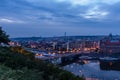 Prague bridges at night Royalty Free Stock Photo