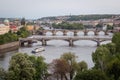 Prague Bridges over Vltava River, Czech Republic Royalty Free Stock Photo