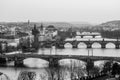 Prague Bridges over Vltava River Royalty Free Stock Photo