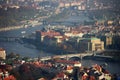 Prague bridges on Vltava Royalty Free Stock Photo